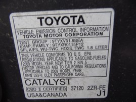 2009 Toyota Corolla LE Gray 1.8L AT #Z23158